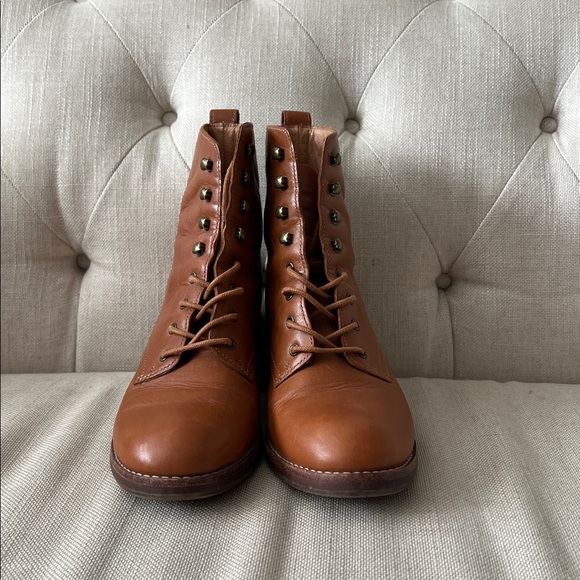 Madewell Tan Leather Lace-Up Boots - Picture 4 of 4